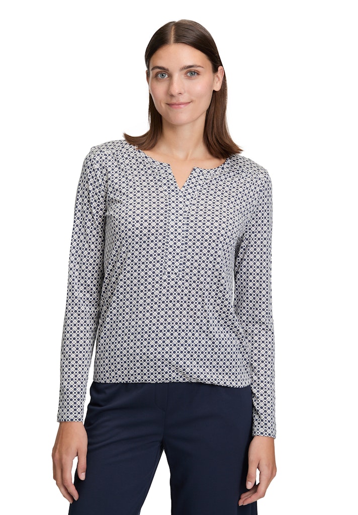 Betty & Co Damen T-Shirts Dark Blue/Cream