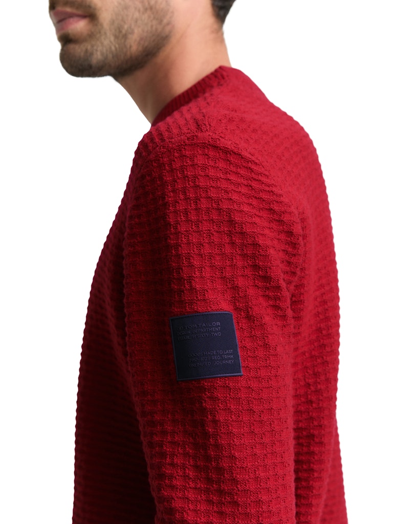 Tom Tailor Herren Pullover Coach Red
