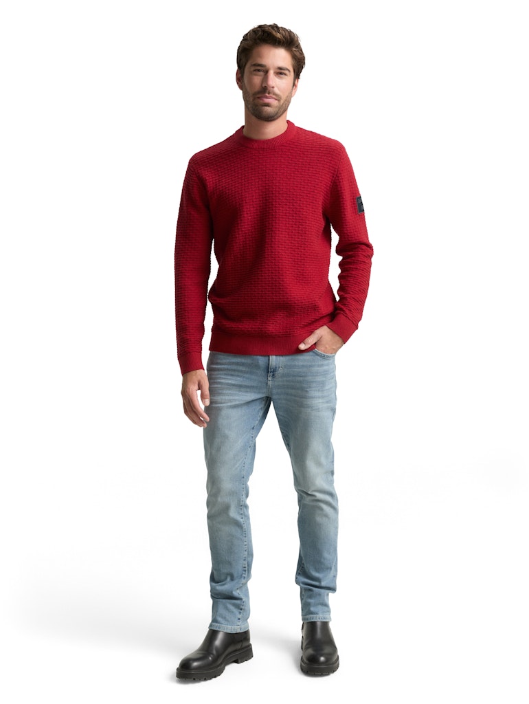Tom Tailor Herren Pullover Coach Red