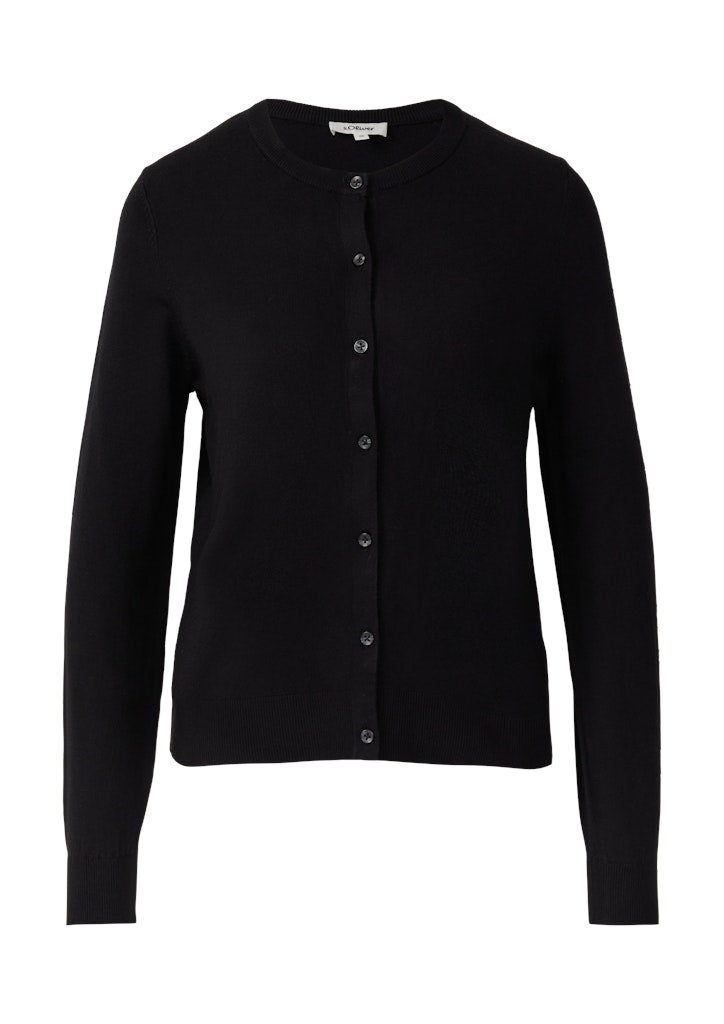 S. Oliver red Damen Strickjacken Grey/Black