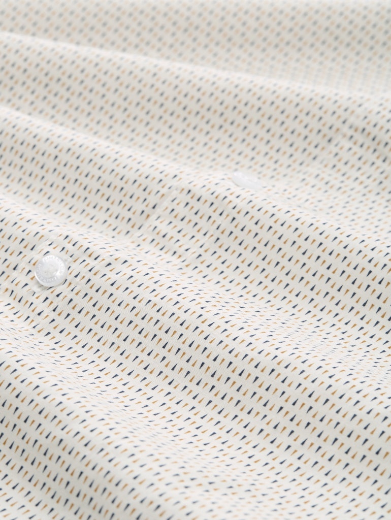 Tom Tailor Herren Hemden lang White Mini Spik