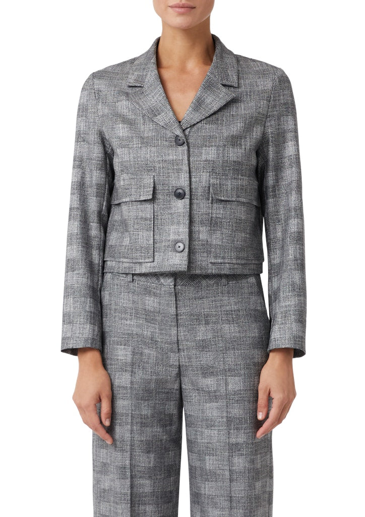 Comma Damen Blazer Grey/Black