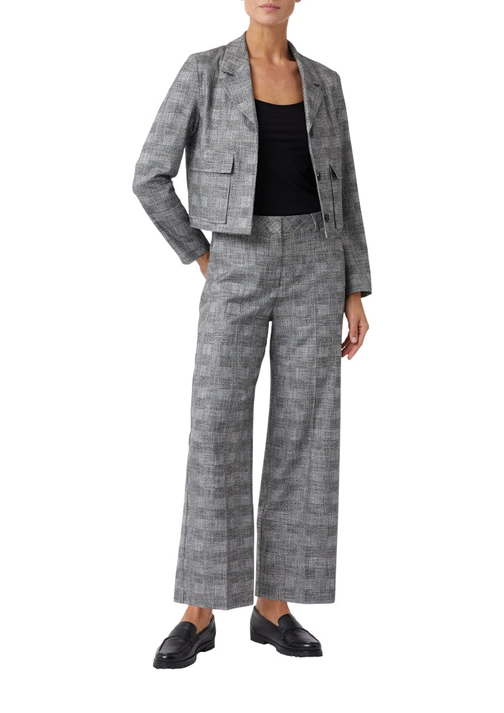 Comma Damen Blazer Grey/Black