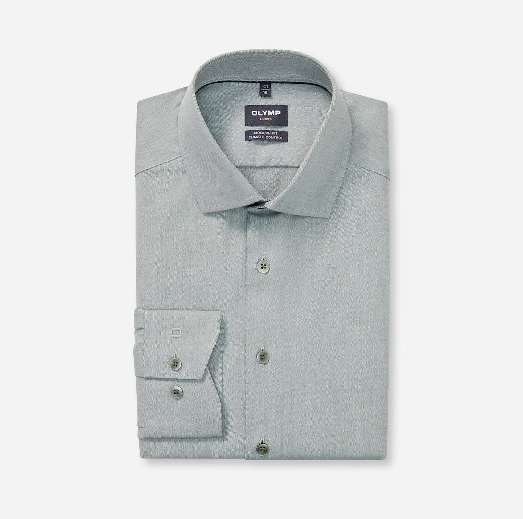 Olymp Herren Hemden lang  Lindgrõn