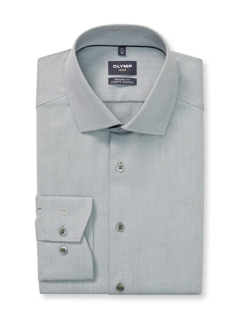 Olymp Herren Hemden lang Lindgrõn