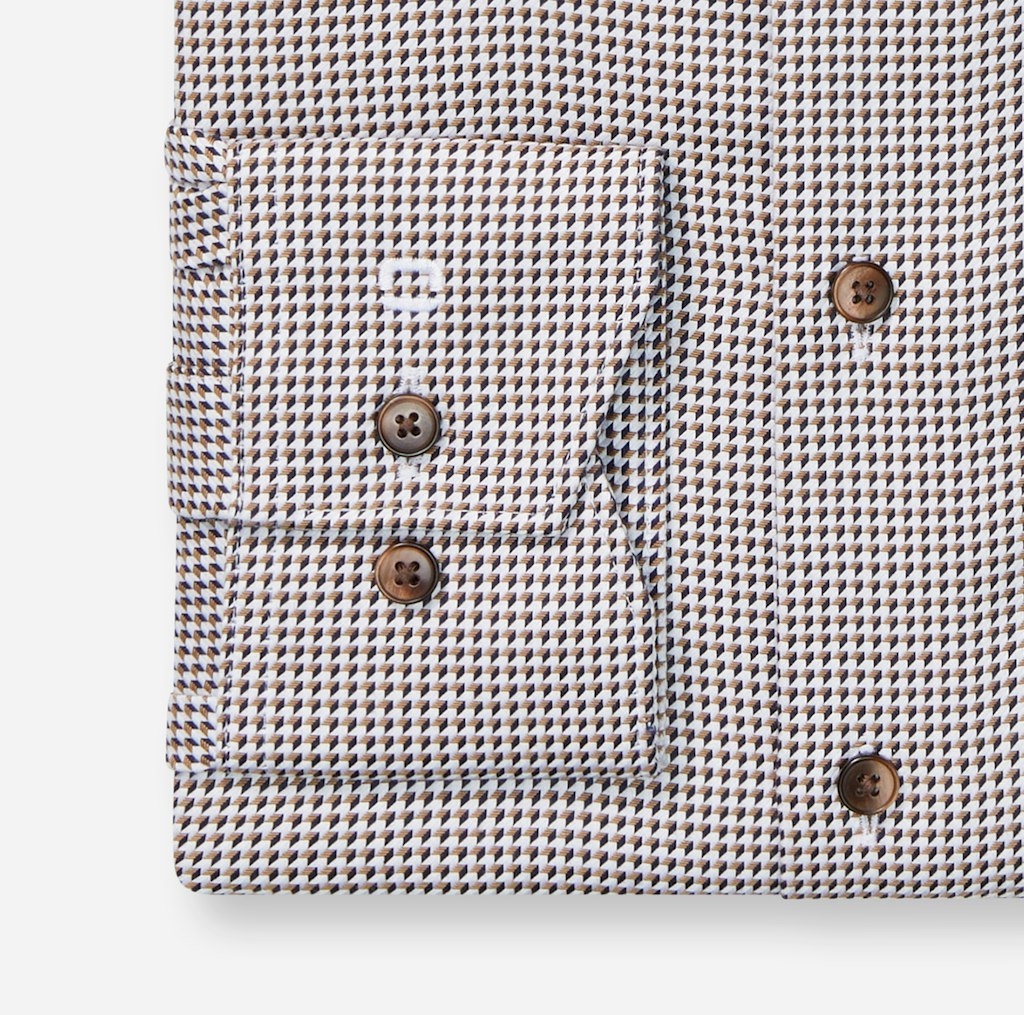 Olymp Herren Hemden lang  Braun