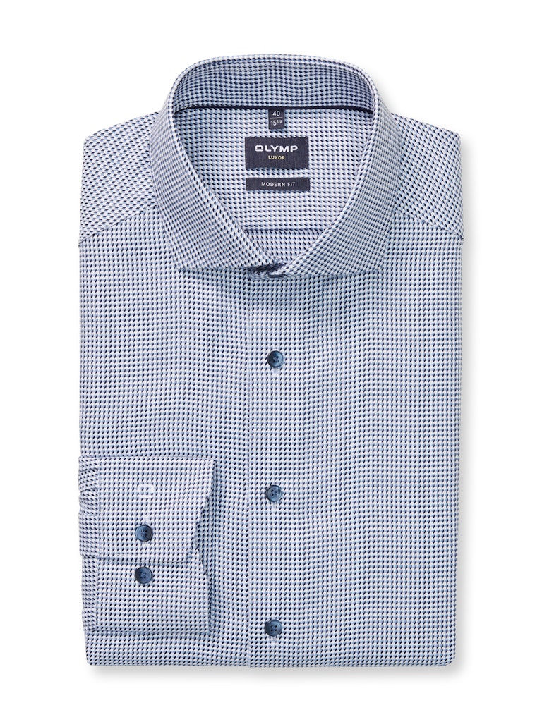 Olymp Herren Hemden lang Marine