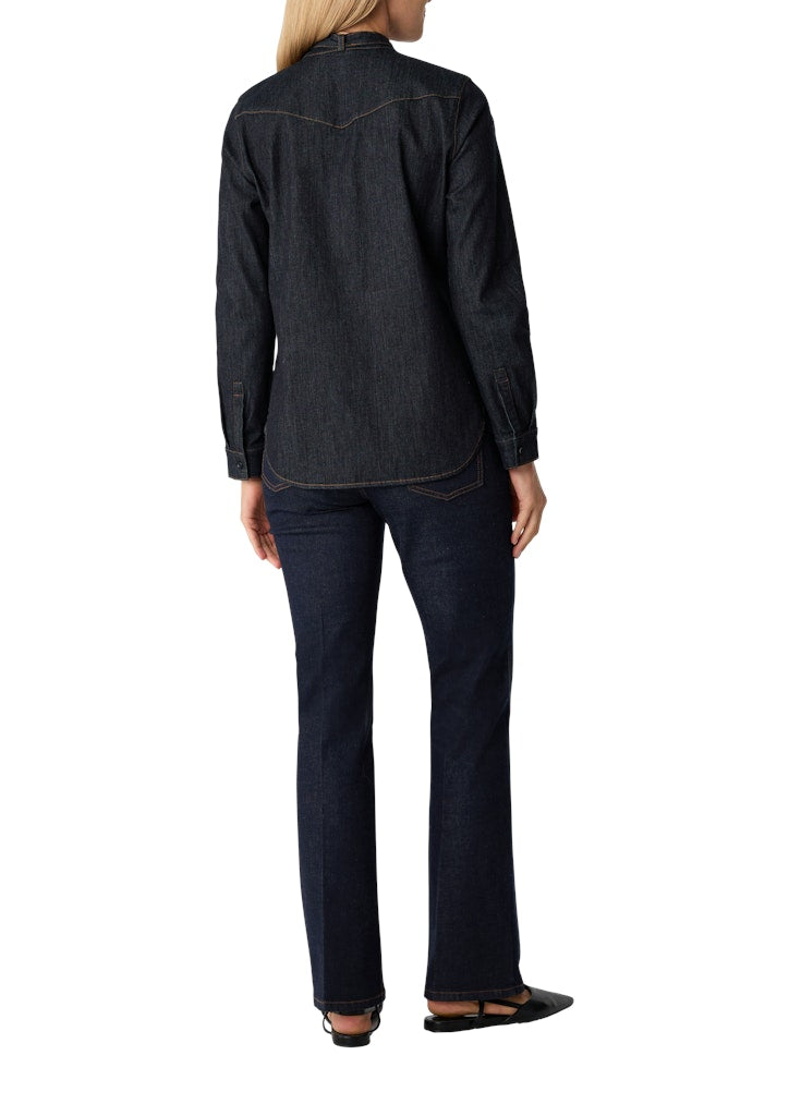 Comma Damen Blusen Blue