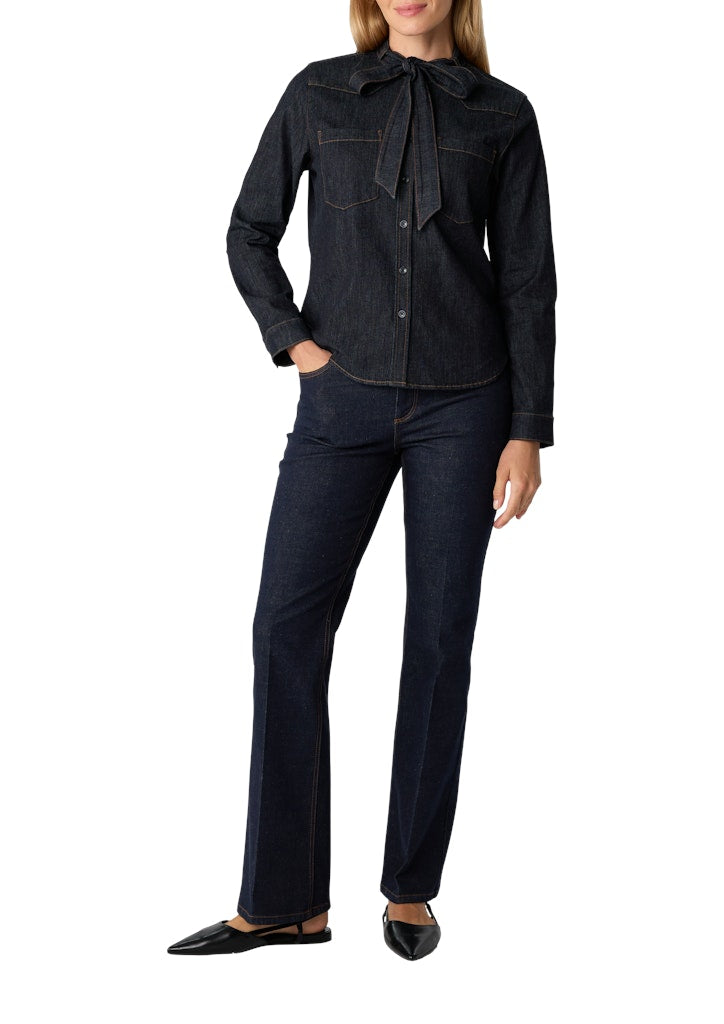 Comma Damen Blusen Blue