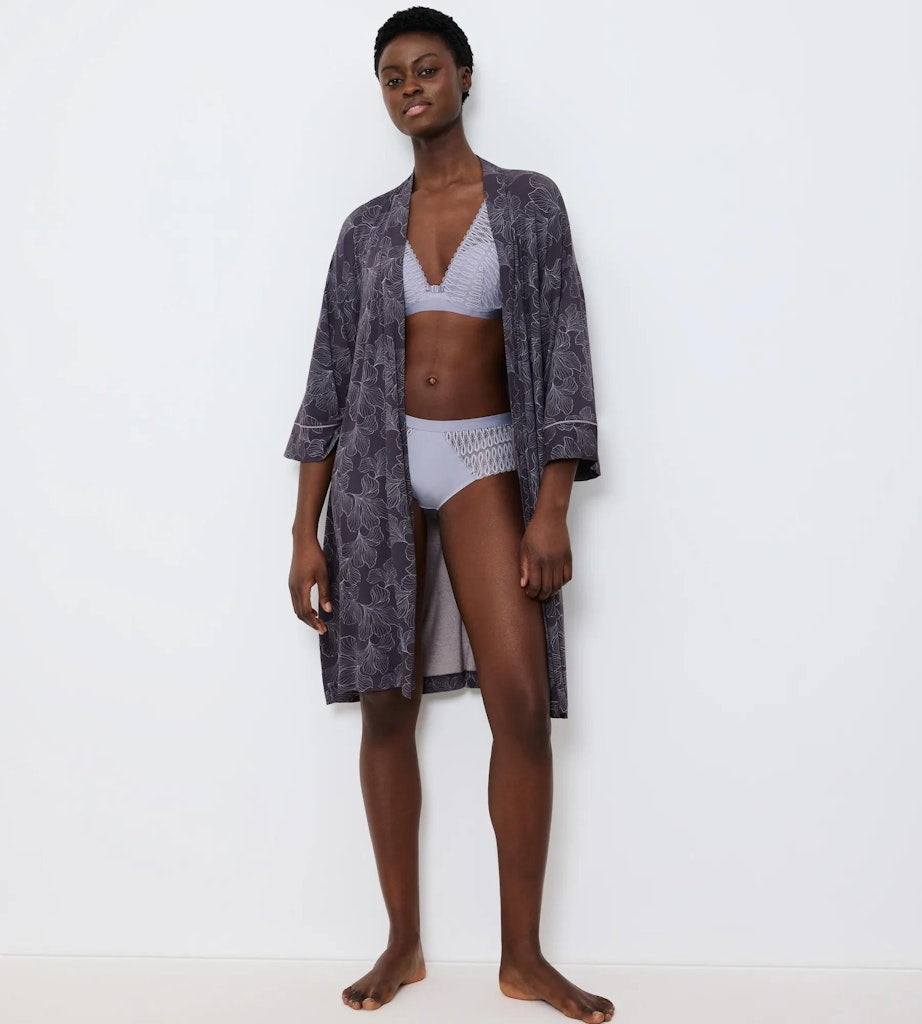 Triumph Bademantel M Grey Combi