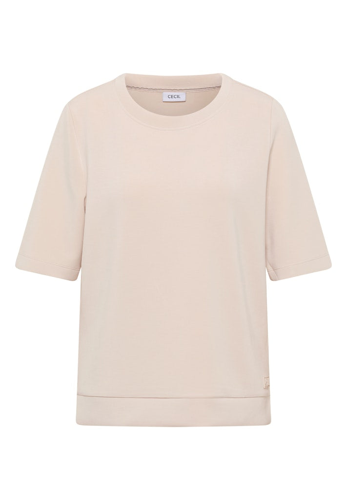 Cecil Damen T-Shirts  Oat Milk