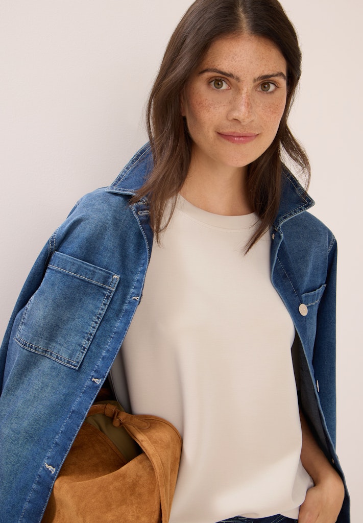 Cecil Damen T-Shirts Oat Milk