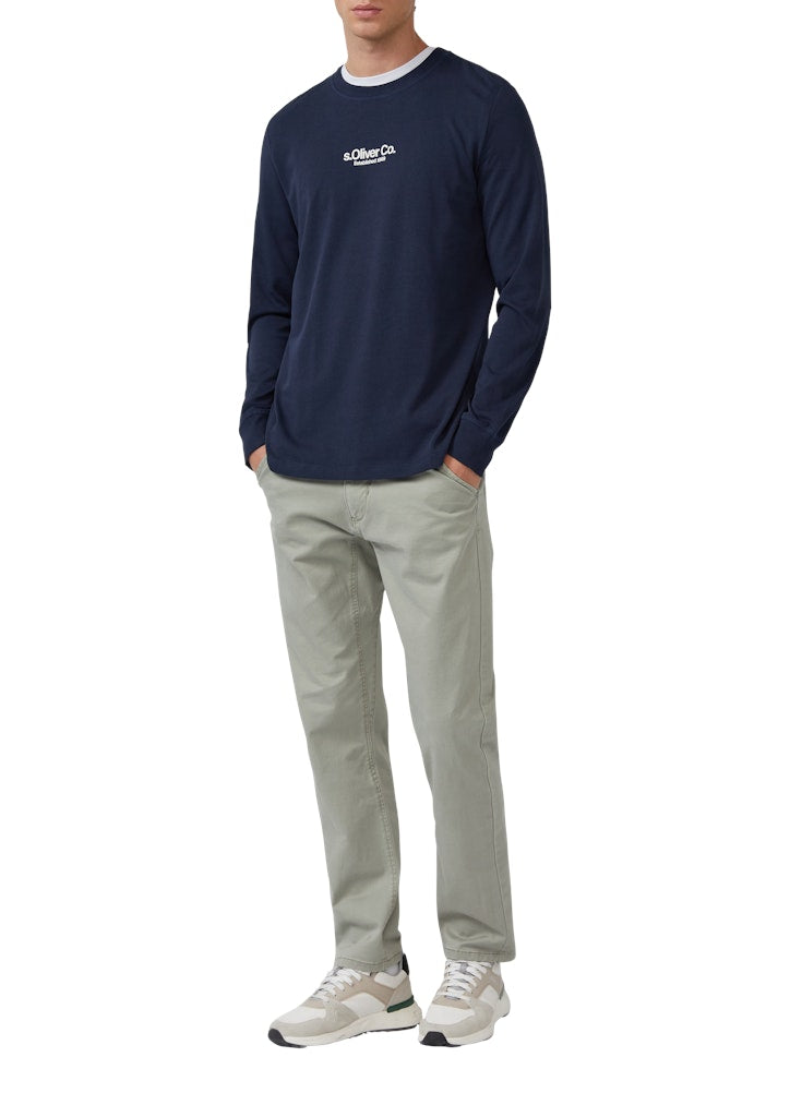 S. Oliver red Herren T-Shirts lang Blue