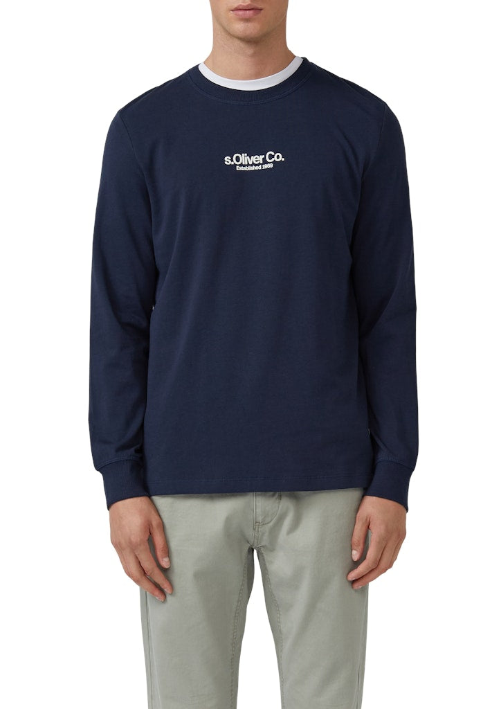 S. Oliver red Herren T-Shirts lang Blue
