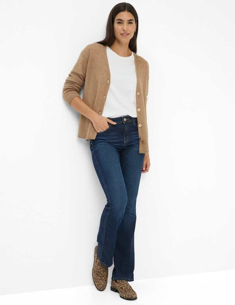 Brax Damen Jeans Used Dark Blue