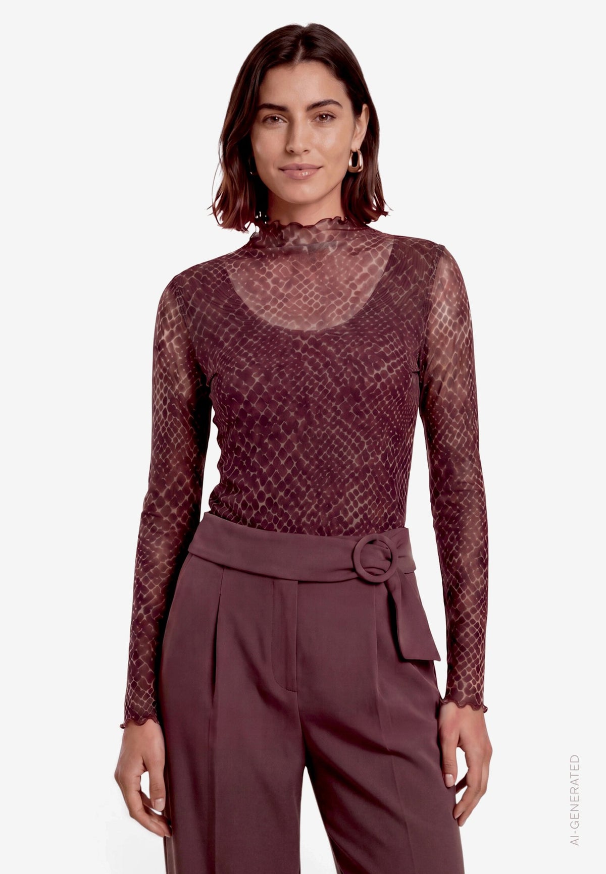 Zero Damen T-Shirts Grey/Brown