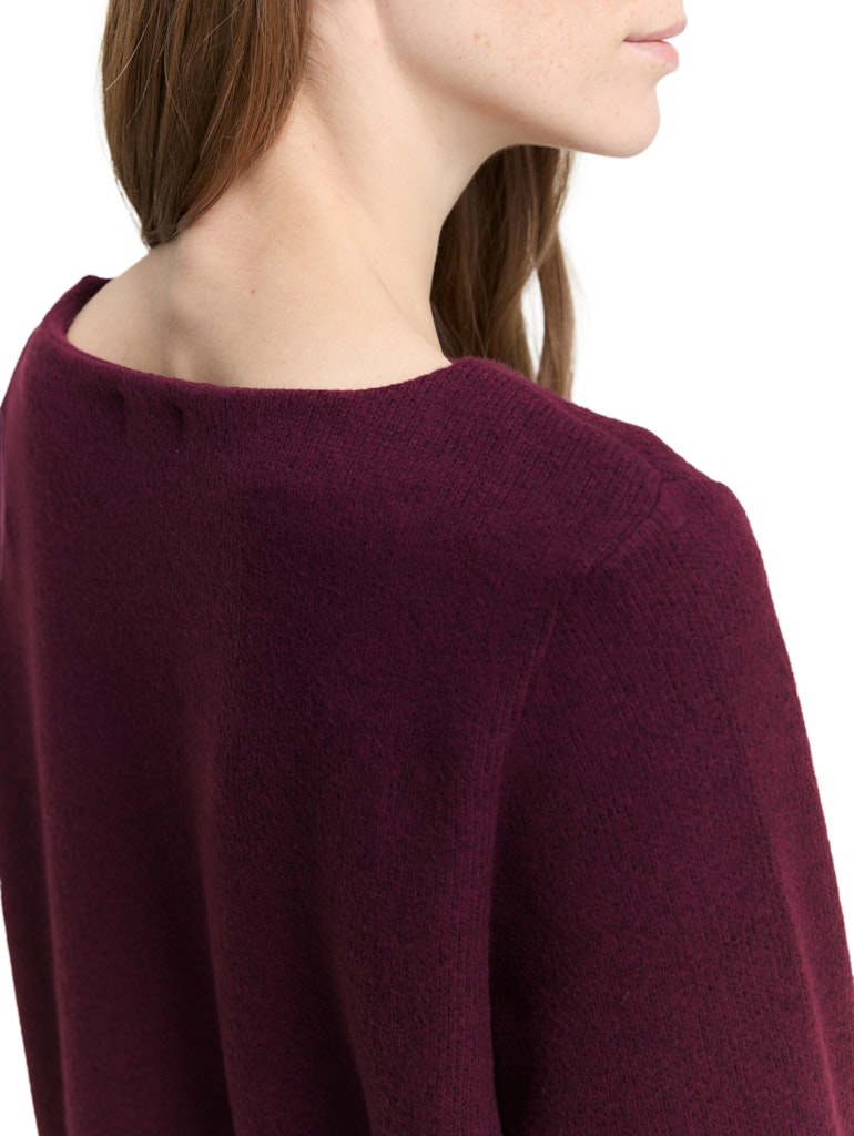 Tom Tailor Damen Sweatshirts Dark Red Mã©Lan