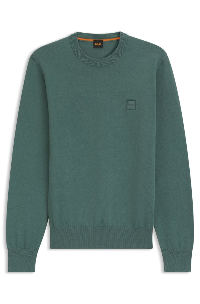 Boss Orange Herren Pullover  Open Green