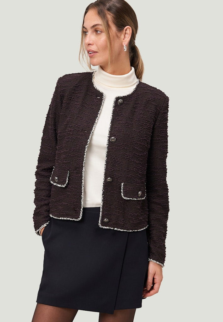 Zero Damen Blazer Patch Brownblac