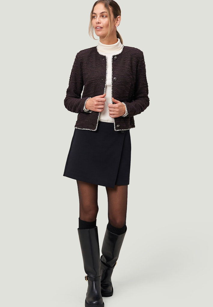 Zero Damen Blazer Patch Brownblac