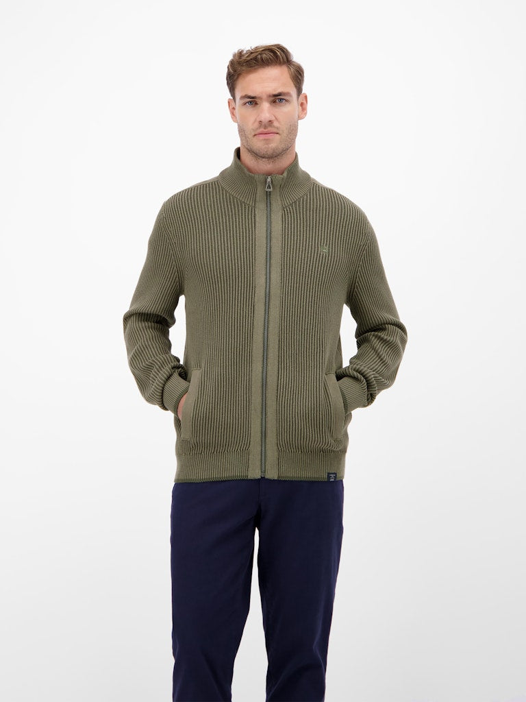 Lerros Herren Strickjacken Nordic Olive