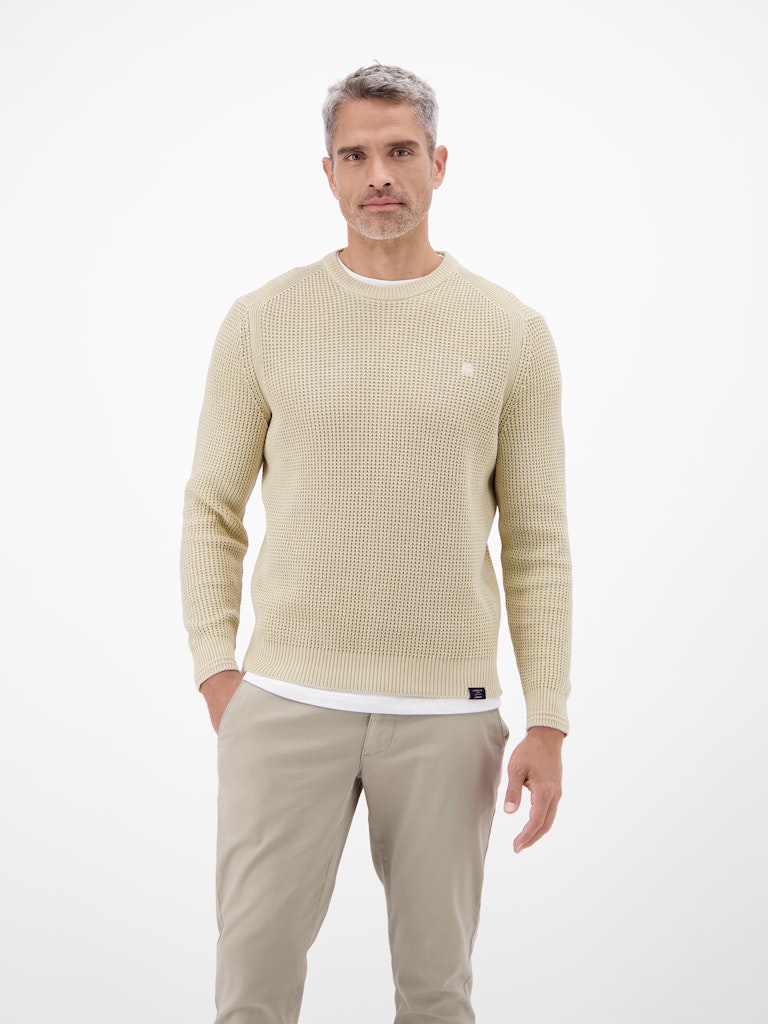 Lerros Herren Pullover Foam White