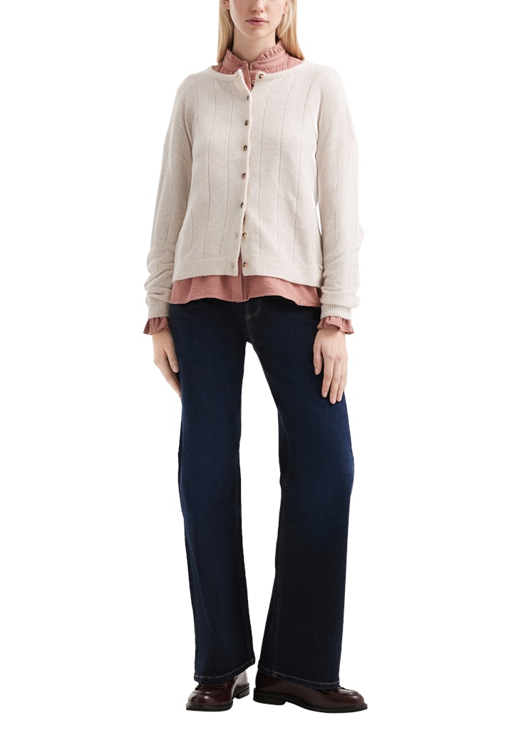 QS by S.Oliver Damen Strickjacken White