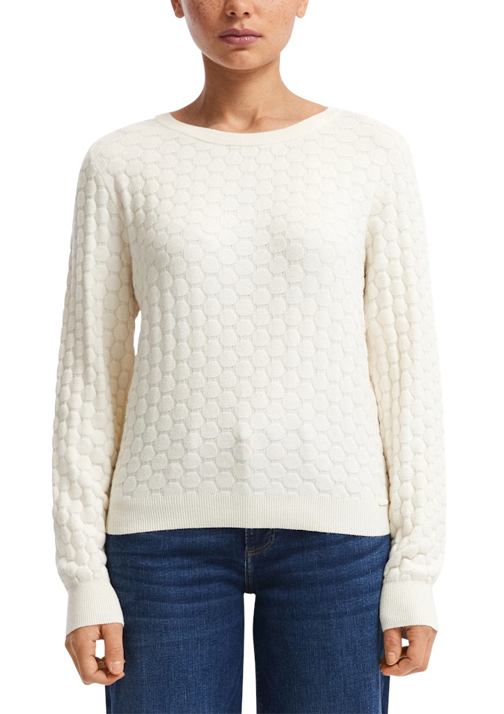 QS by S.Oliver Damen Pullover White