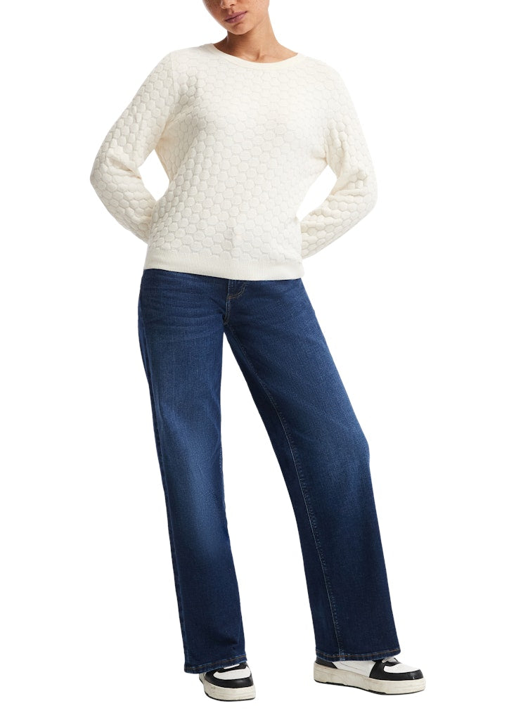 QS by S.Oliver Damen Pullover White