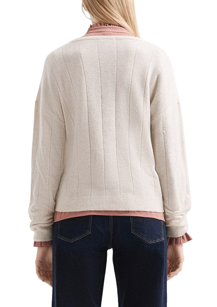 QS by S.Oliver Damen Strickjacken White