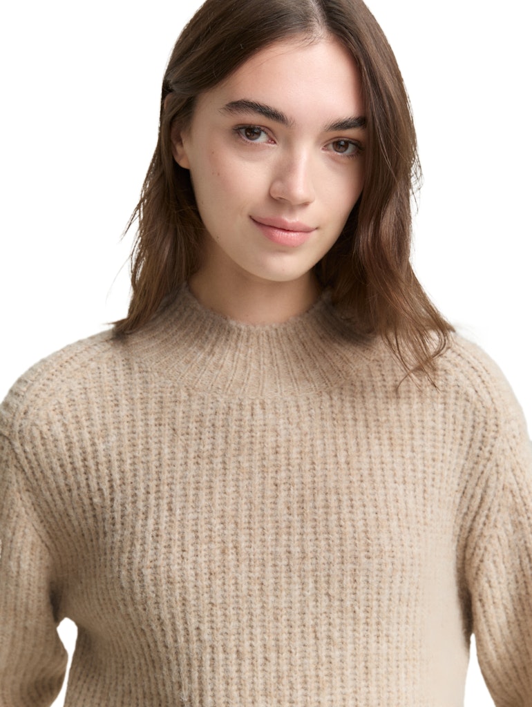 Tom Tailor denim Damen Pullover Cosy Beige Mela