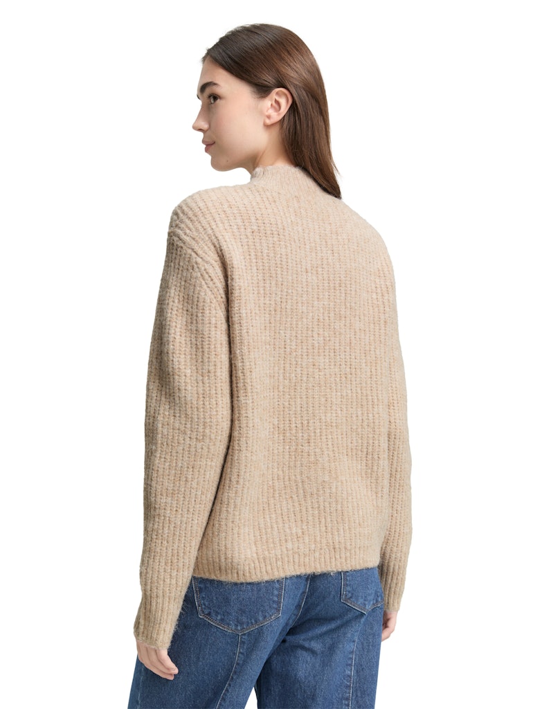 Tom Tailor denim Damen Pullover Cosy Beige Mela