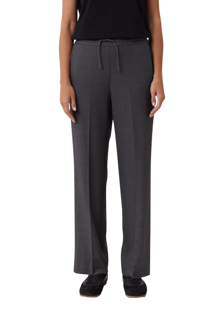 Comma Damen Hosen Grey/Black
