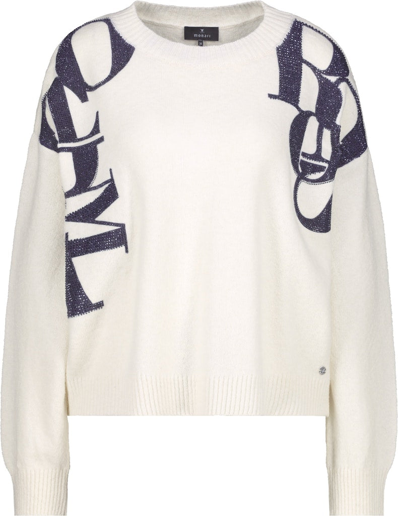 Monari Damen Pullover Off-White
