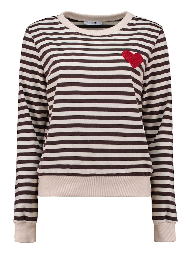 Haily's Damen Sweatshirts Brown Stripe