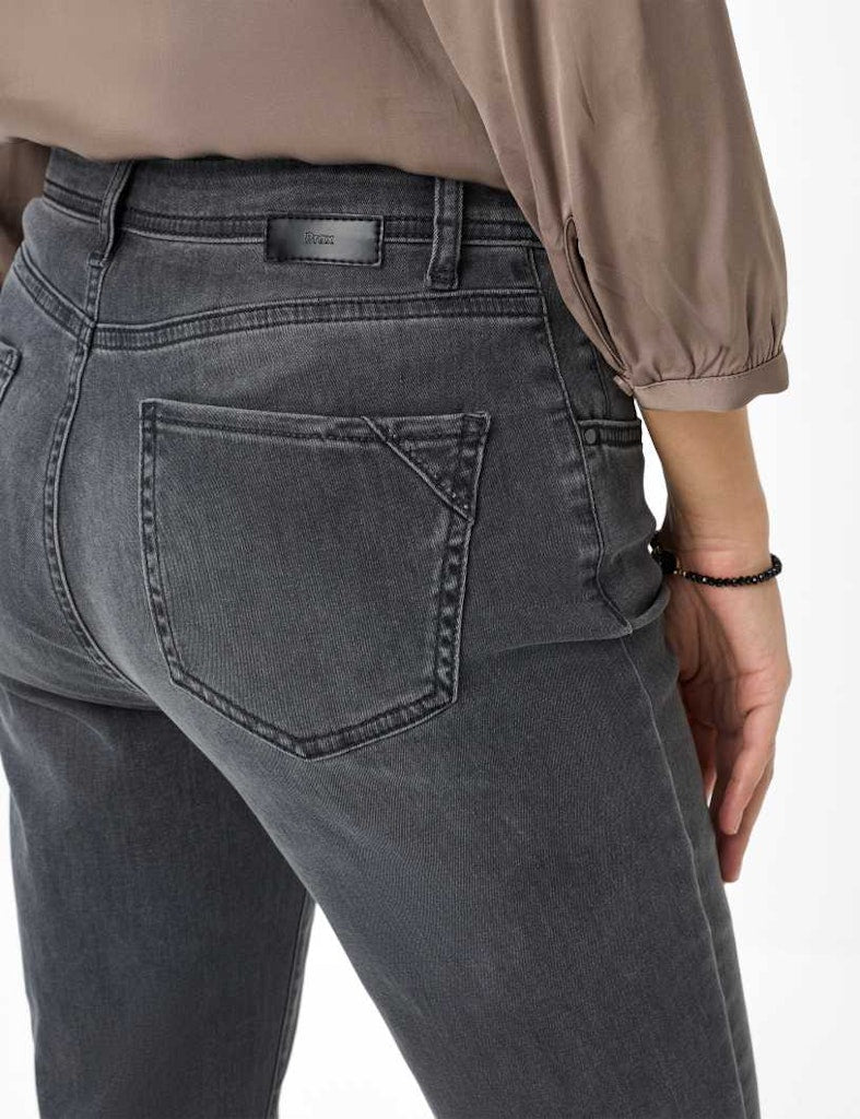 Brax Damen Jeans Used Dark Grey