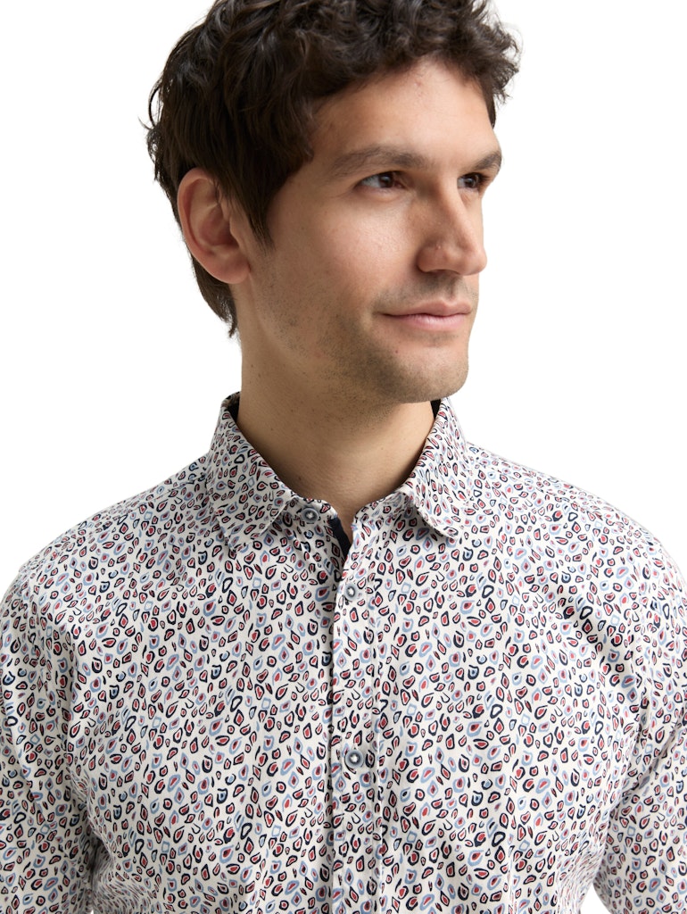 Tom Tailor Herren Hemden lang White Irregular