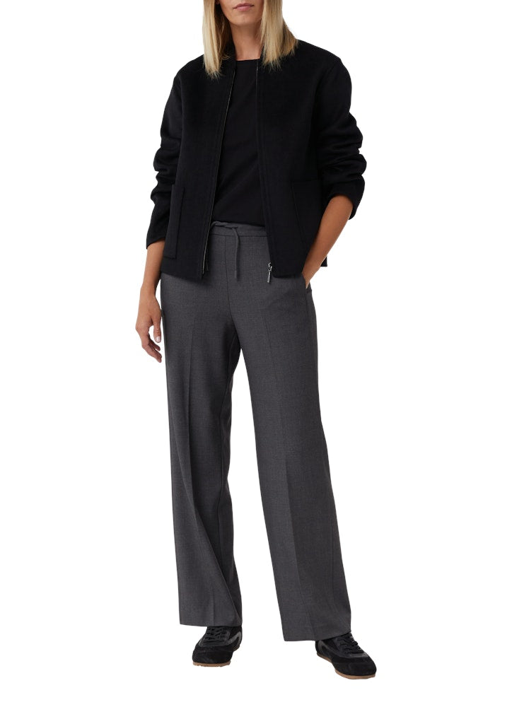 Comma Damen Hosen Grey/Black