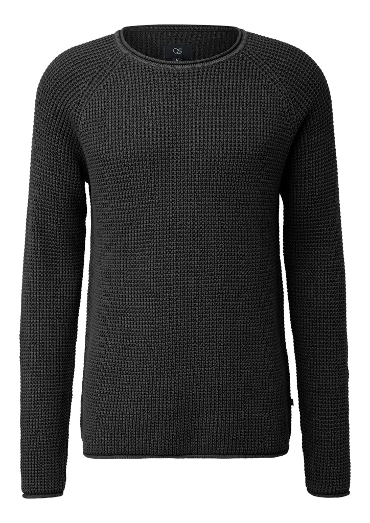 QS by S.Oliver Herren Pullover Grey/Black