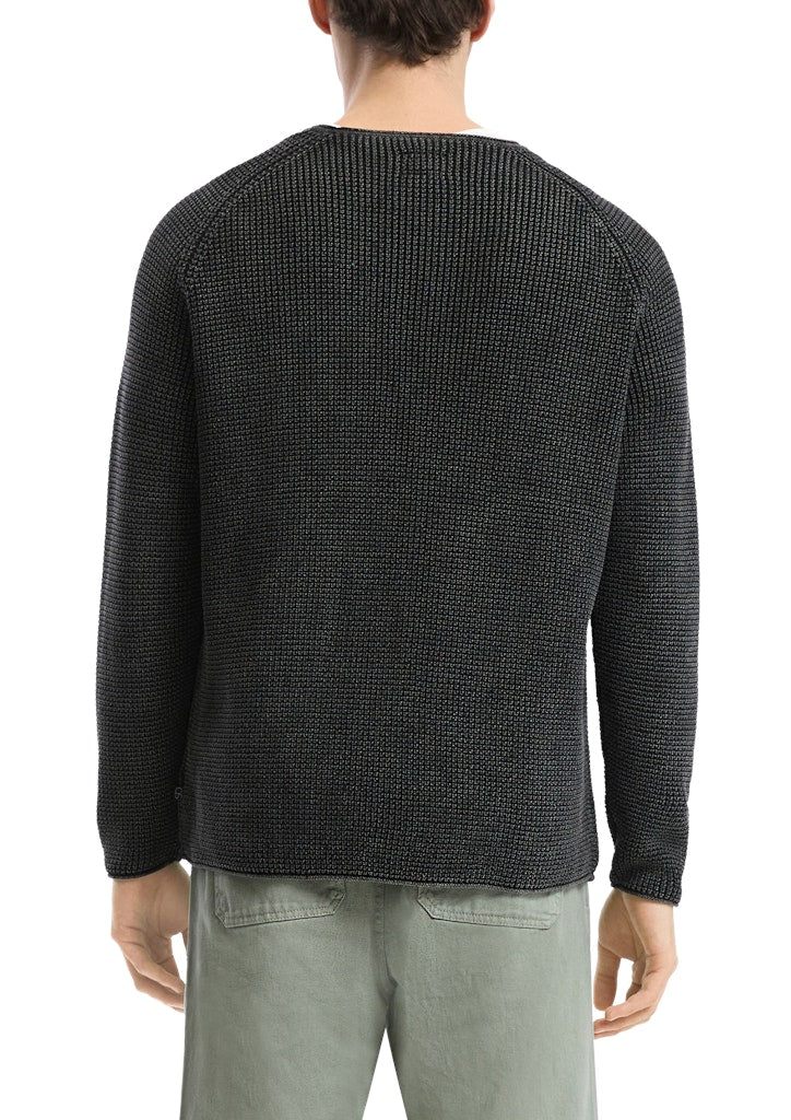 QS by S.Oliver Herren Pullover Grey/Black