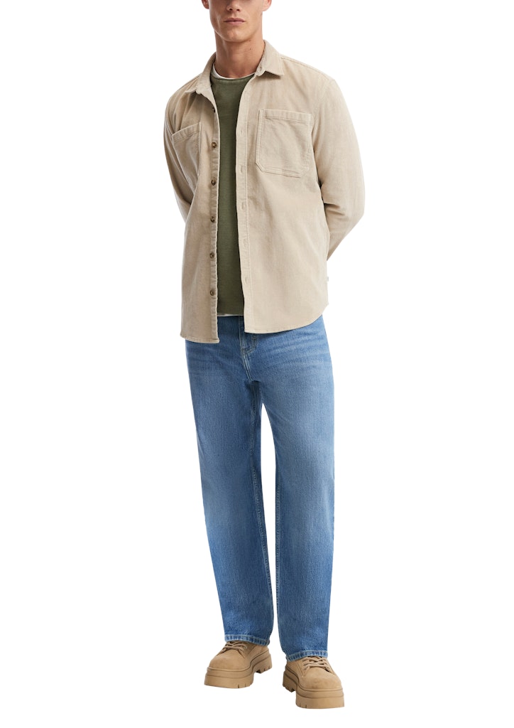 QS by S.Oliver Herren Hemden lang Brown