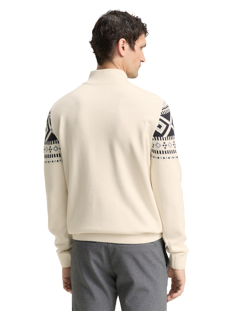 Tom Tailor Herren Pullover Offwhite Fair I