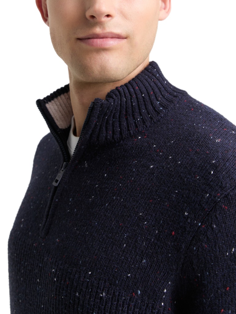 Tom Tailor Herren Pullover Navy Melange Mu