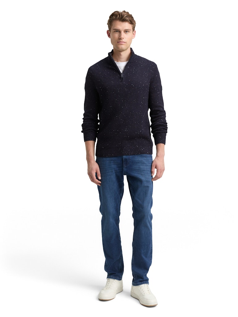 Tom Tailor Herren Pullover Navy Melange Mu
