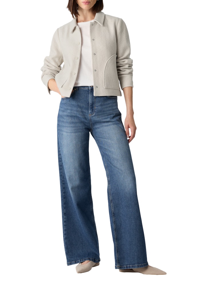 Comma Damen Blazer Grey/Black