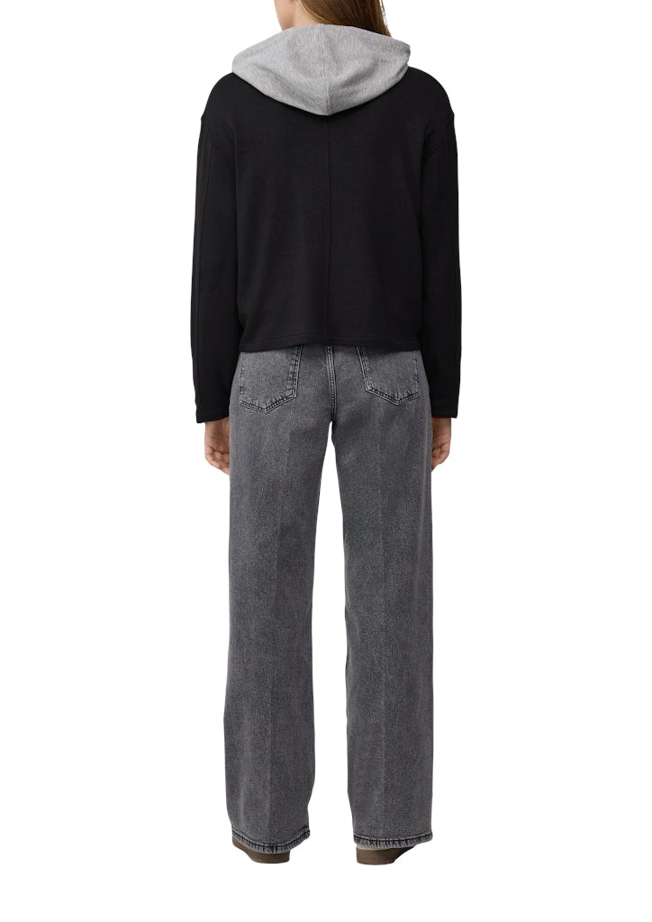 S. Oliver red Damen Sweatjacken Grey/Black