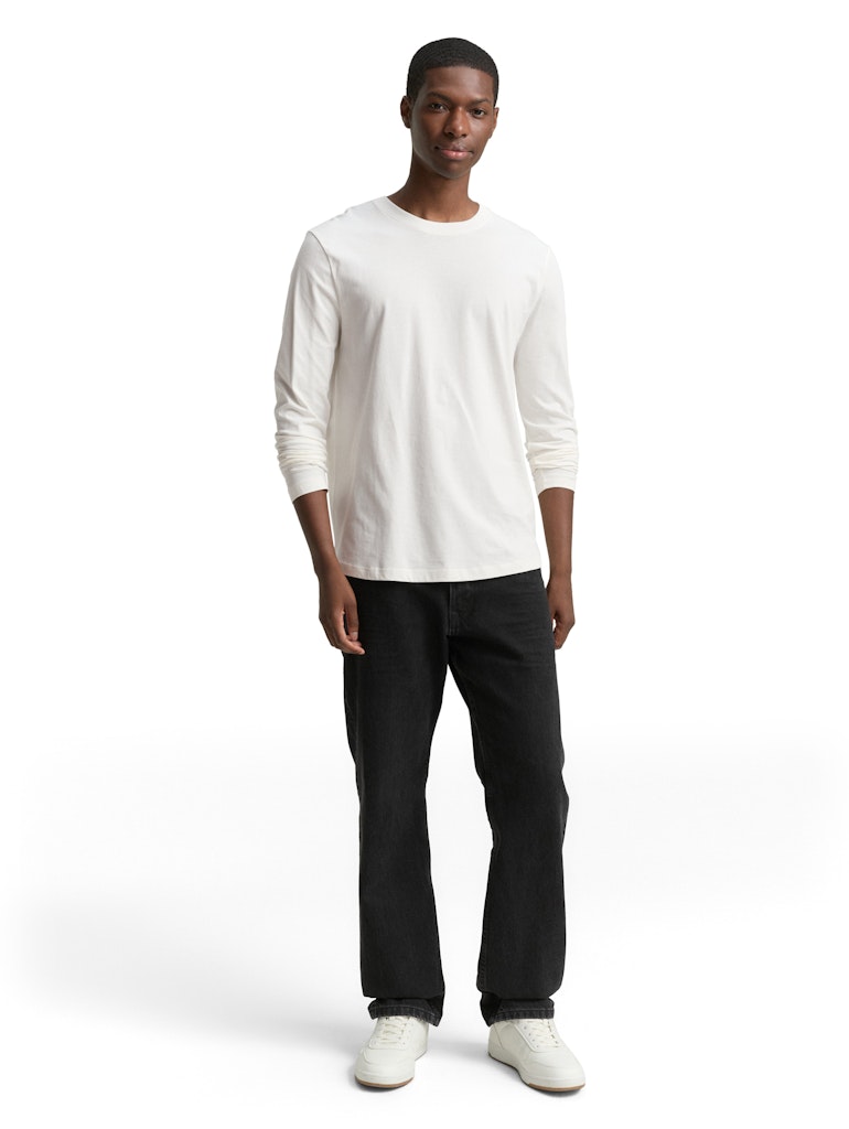 Tom Tailor denim Herren T-Shirts lang Wool White