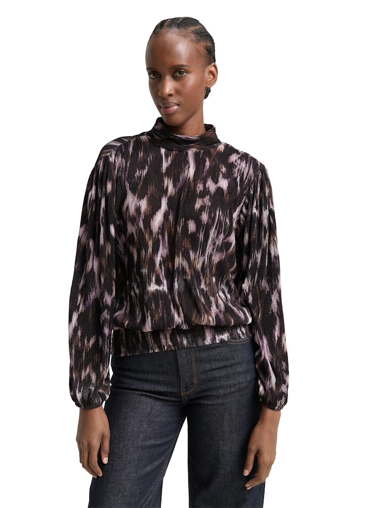 Tom Tailor denim Damen T-Shirts Black Brown Abs