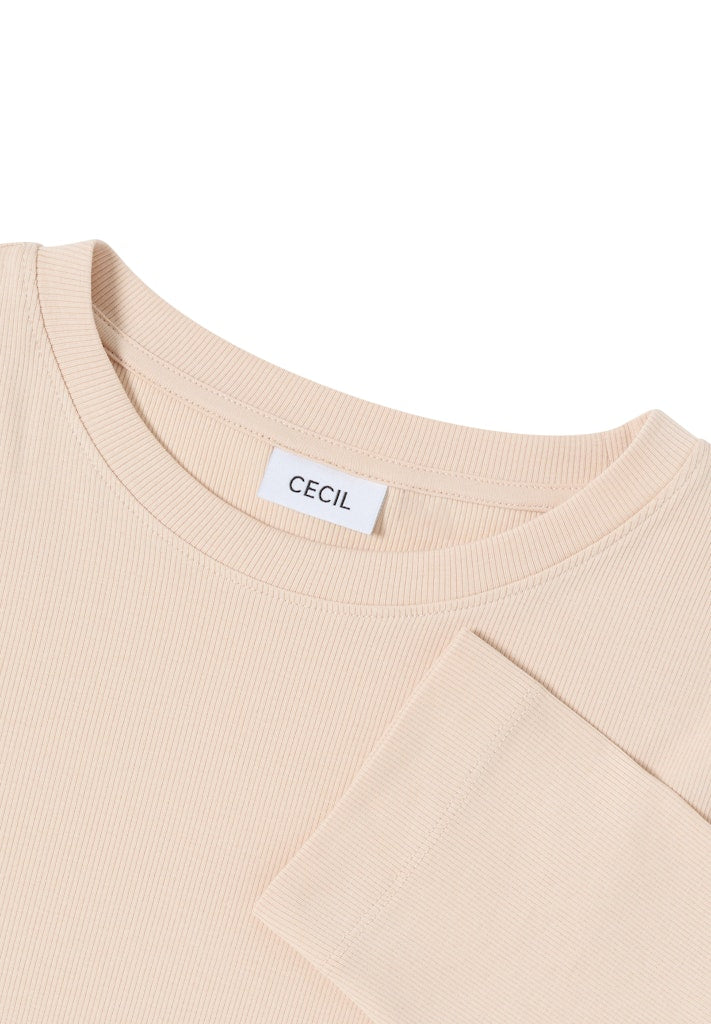 Cecil Damen T-Shirts  Oat Milk
