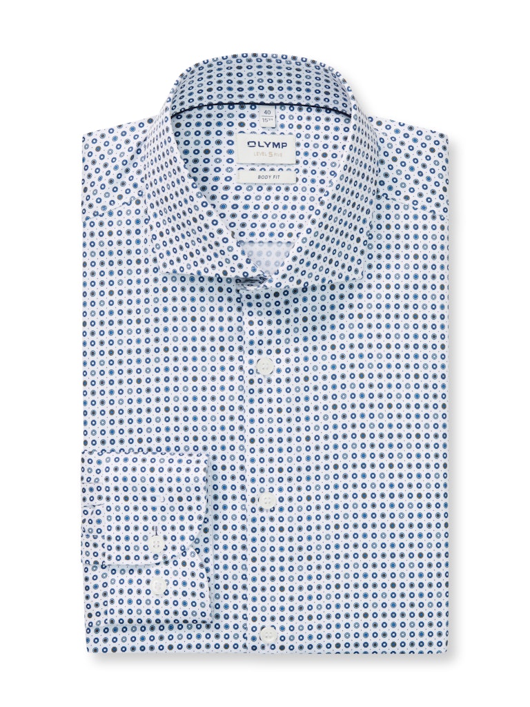 Olymp Herren Hemden lang  Weiss
